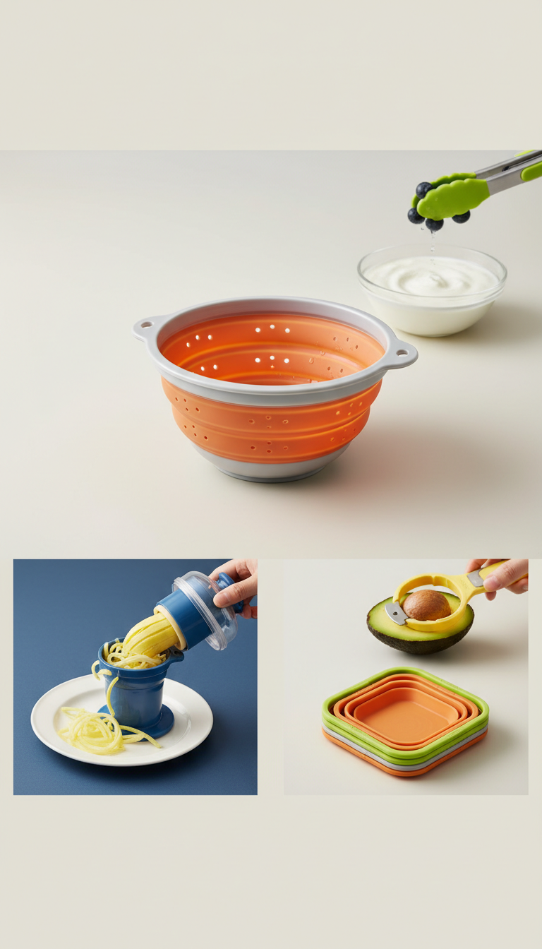 Passoire pliable en silicone