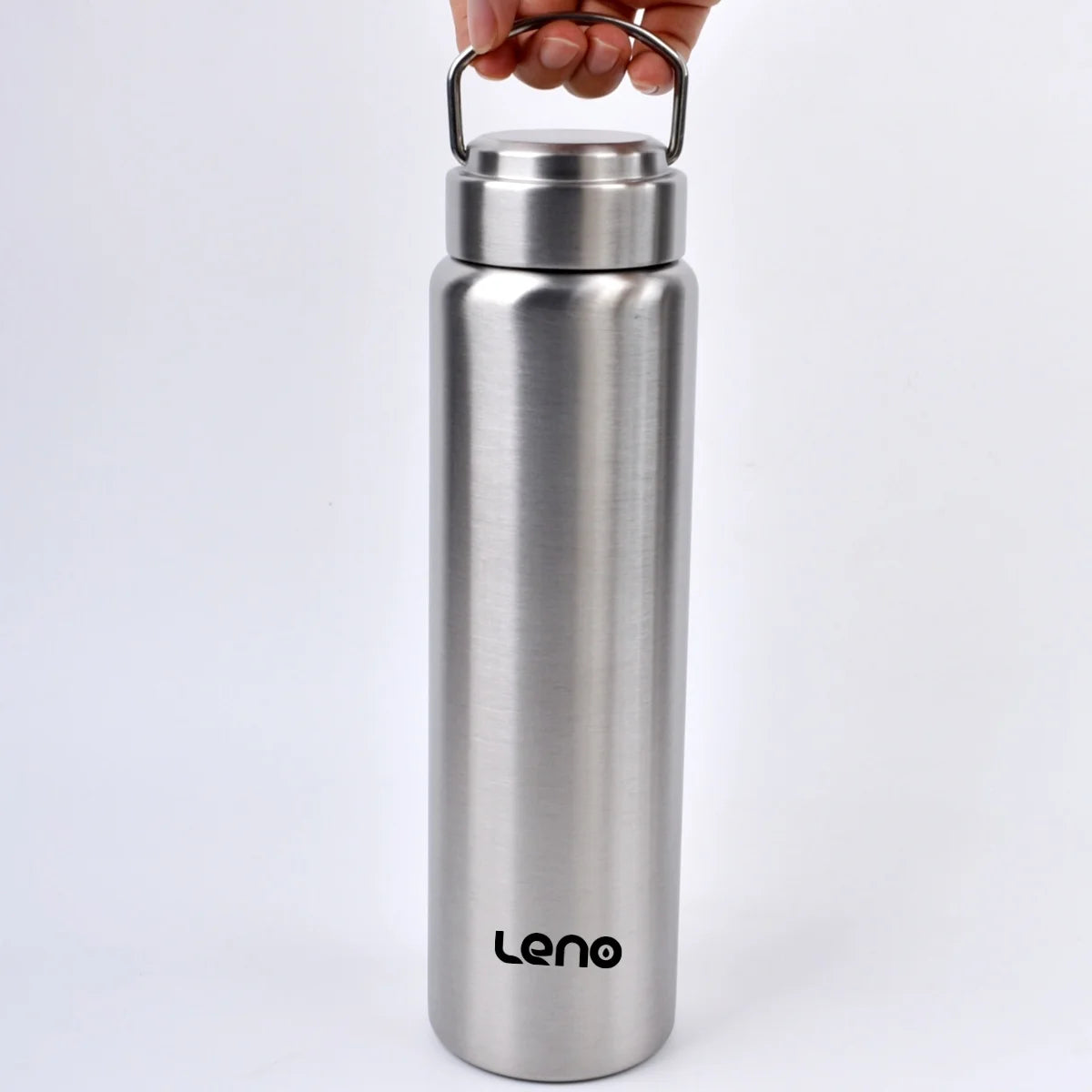 Gourde grande capacité en acier inoxydable simple paroi, robuste, pour camping, sport et salle de gym