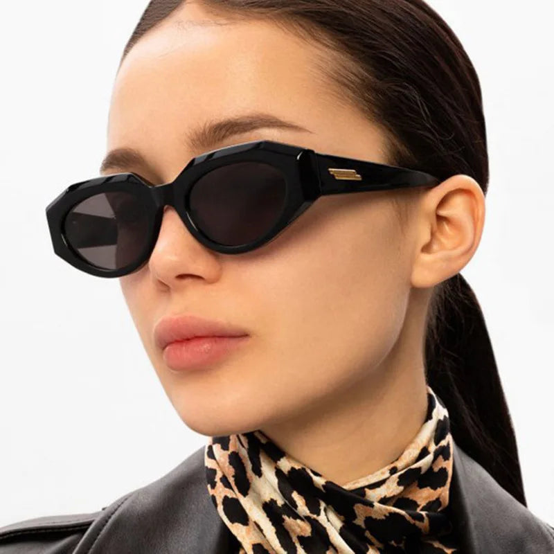 LONSY Cat Eye Sunglasses Women Brand Designer Vintage Rectangle Sun Glasses For Female Fashion Retro Lunette De Soleil Femme
