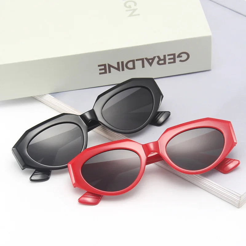 LONSY Cat Eye Sunglasses Women Brand Designer Vintage Rectangle Sun Glasses For Female Fashion Retro Lunette De Soleil Femme