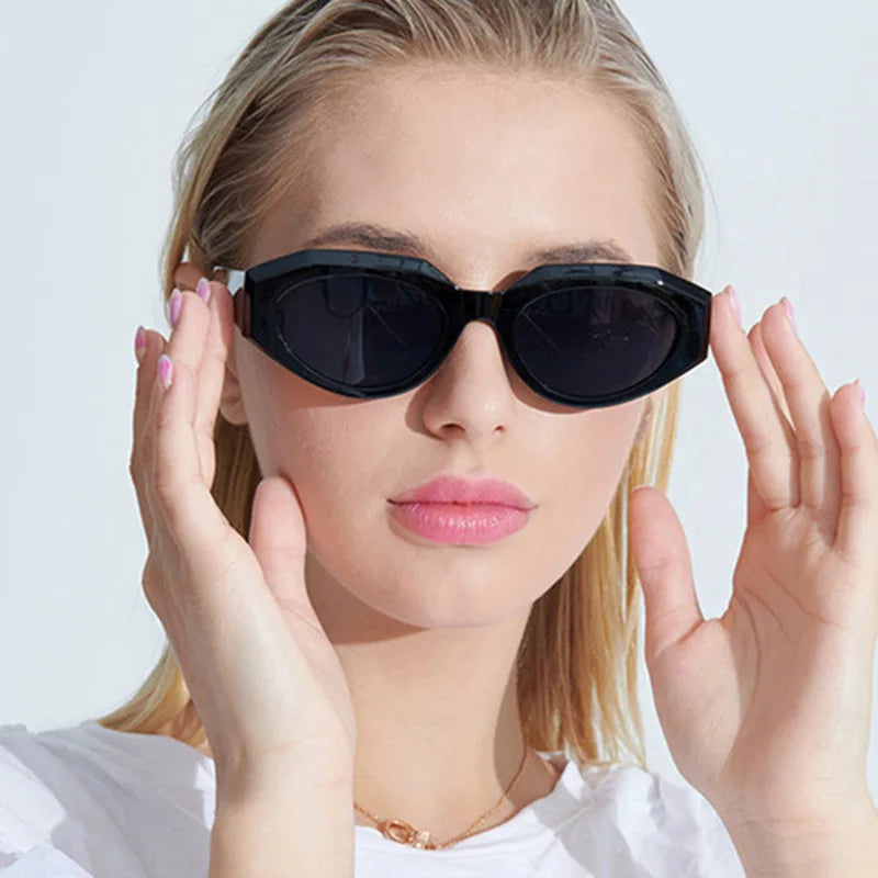 LONSY Cat Eye Sunglasses Women Brand Designer Vintage Rectangle Sun Glasses For Female Fashion Retro Lunette De Soleil Femme