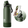 Fjbottle Bouteille thermique magnétique étanche et portable 600ml/1000ml pour sport, voyage et camping