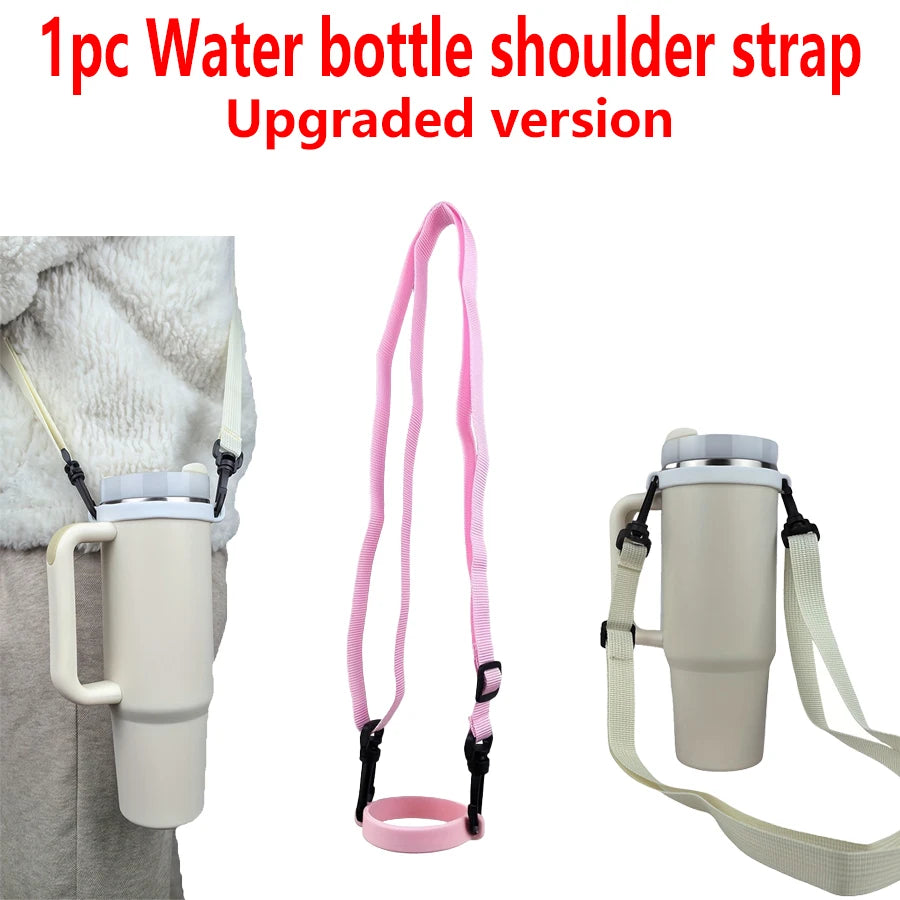 Bandoulière réglable en polyester haute qualité pour gourde, durable, compatible avec la plupart des bouteilles, idéale pour le voyage