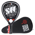 Padel Paddle 3K/18K Carbon Fiber EVA Soft Surface Teardrop Shape with Bag Round Raquette Racket