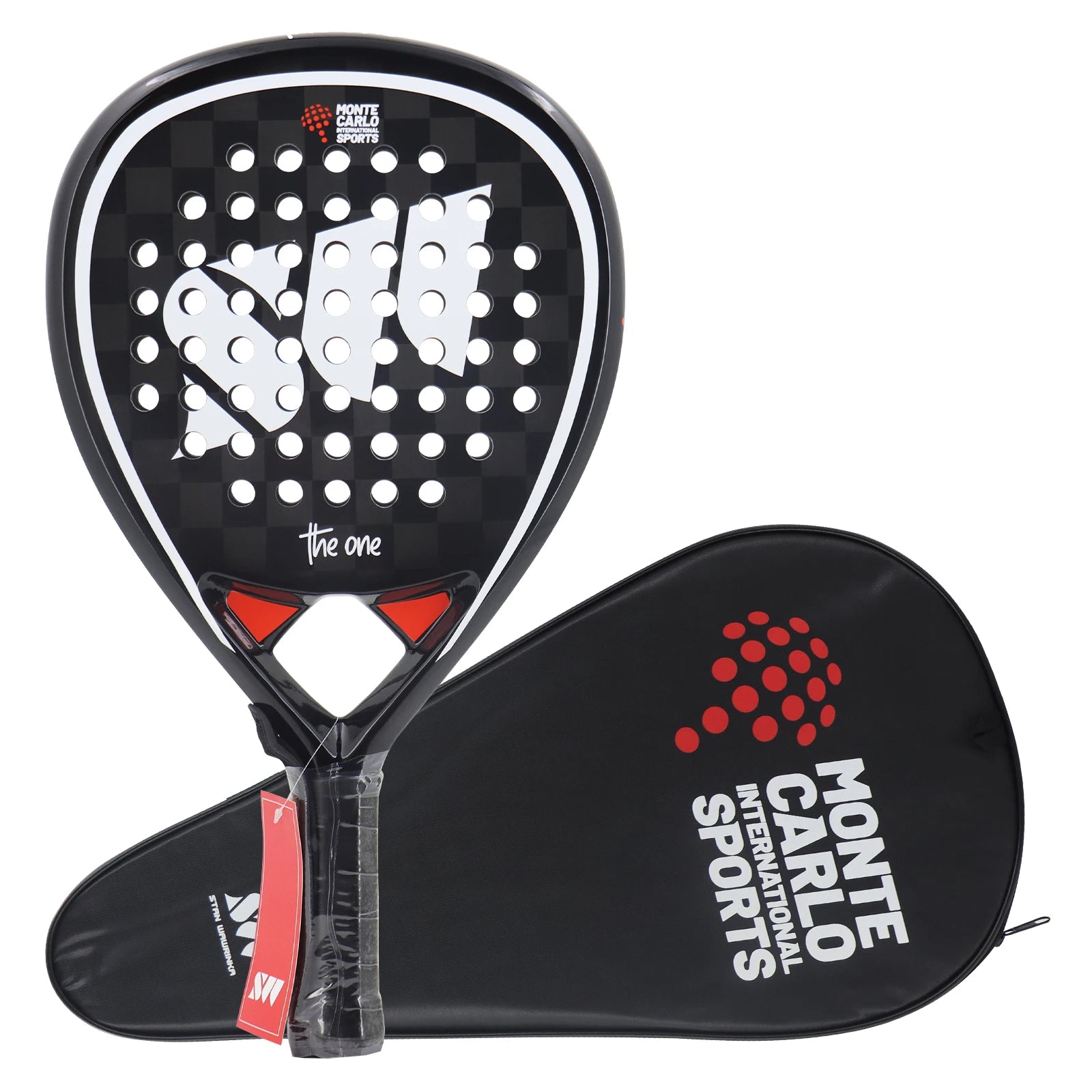 Padel Paddle 3K/18K Carbon Fiber EVA Soft Surface Teardrop Shape with Bag Round Raquette Racket