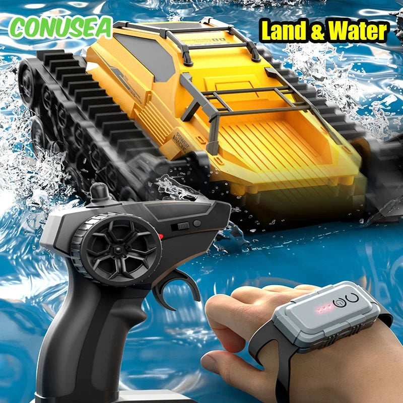 JJRC Q183 Char télécommandé amphibie tout-terrain 2.4G, véhicule électrique chenillé jouet