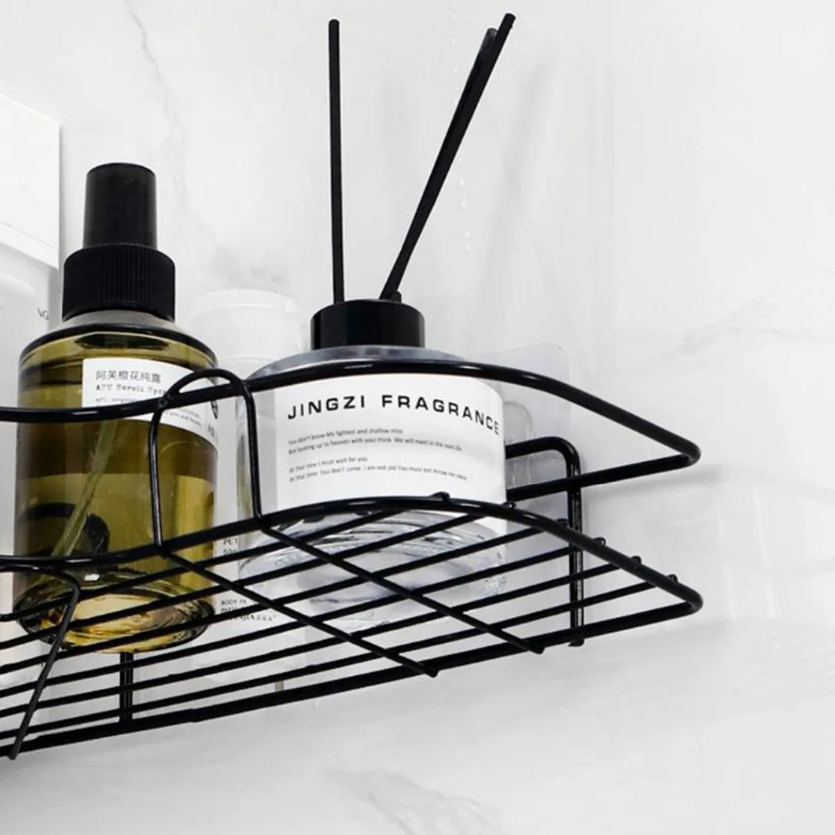 Bathroom Shelf, Shower Caddy Rack, Bathroom Kitchen No Punching Triangle Storage Rack, Shower Shelf, Shampoo Storage Rack Holder