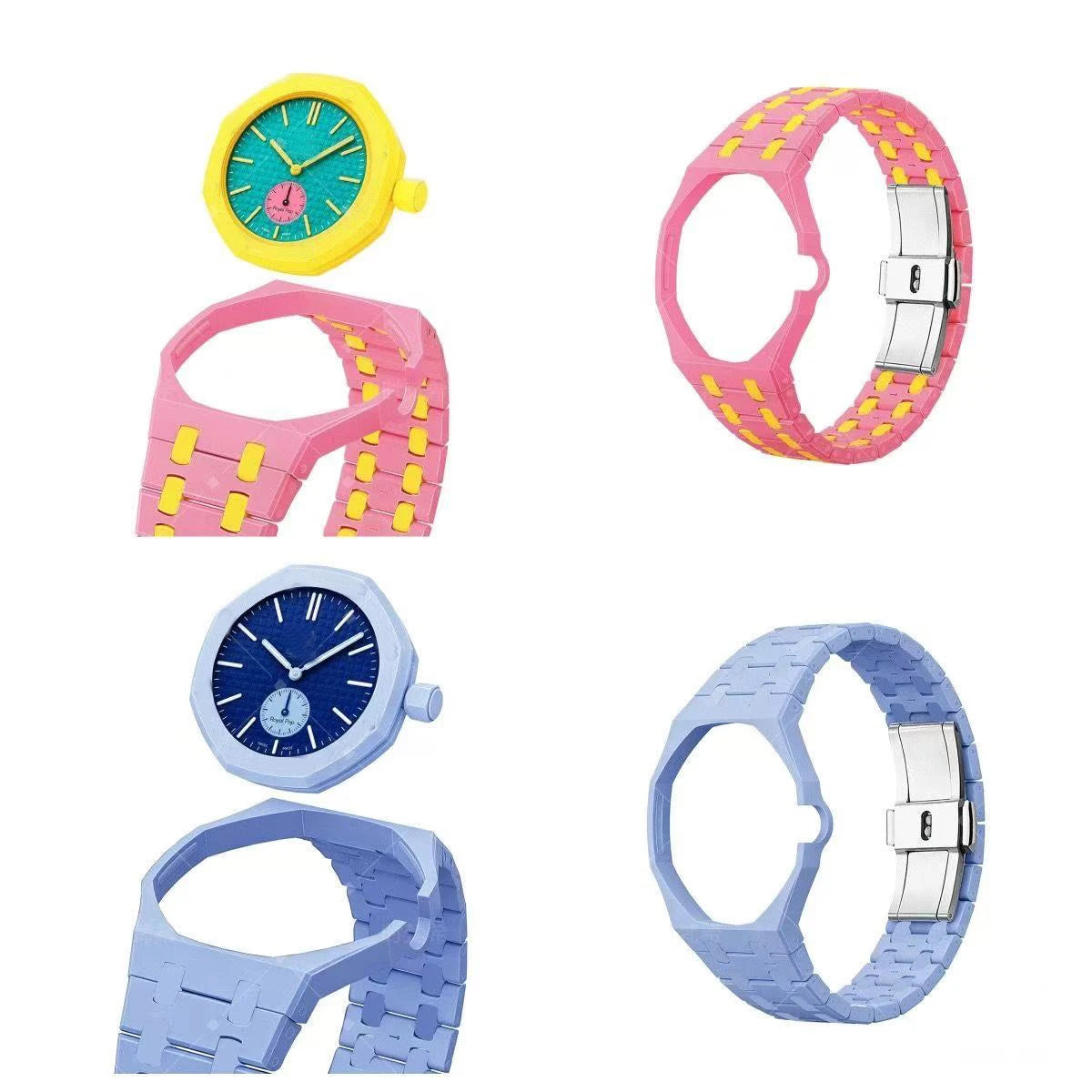 Advanced Luxury Modification Kit For Swatch X AP Royal POP Ceramic Biomaterials Watch Case Strap Pocket Changer To Wristwatch