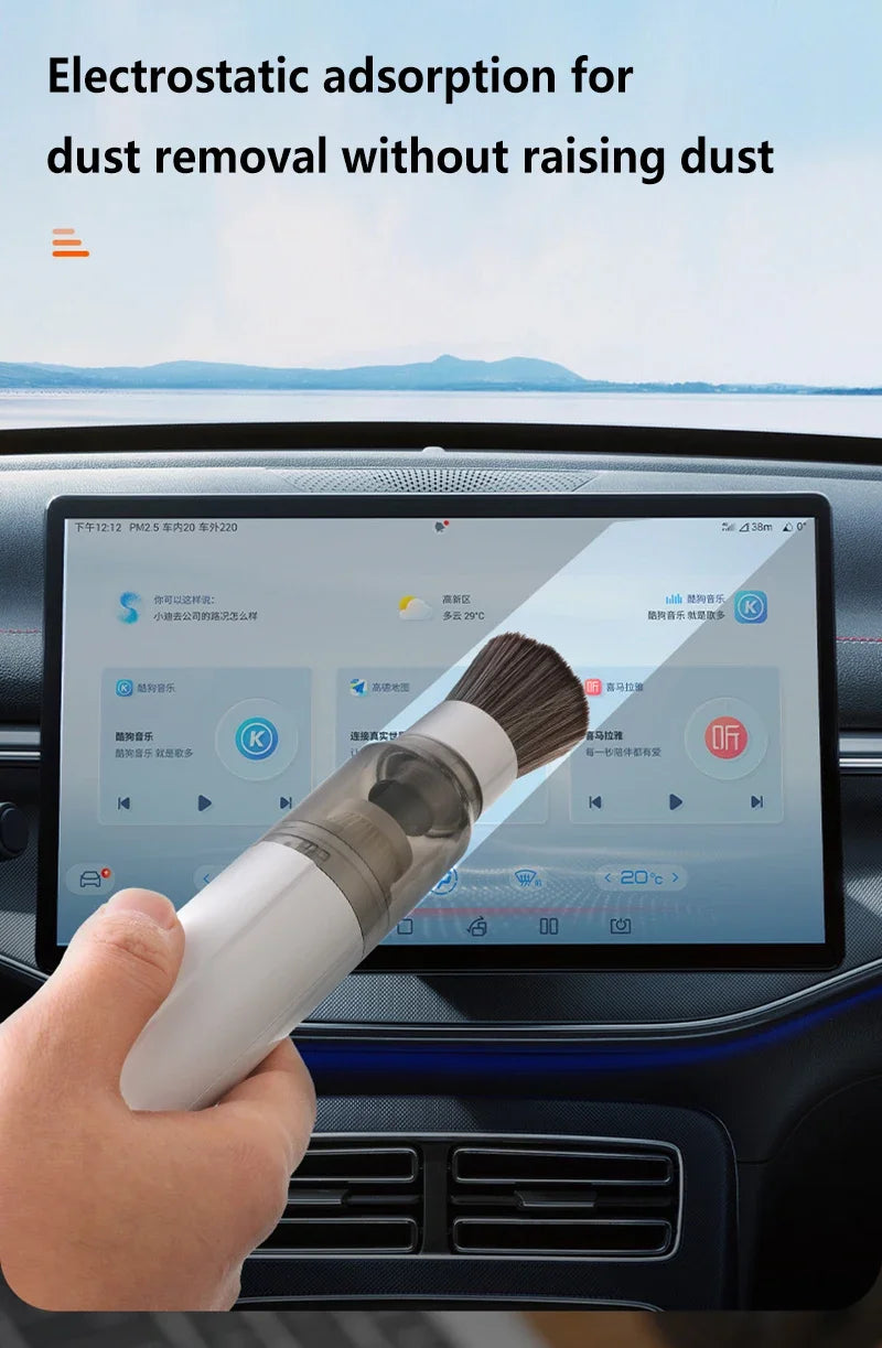 Portable Mini Handheld Vacuum Cleaner 3-in-1 Suction/Blow/Water Absorption Strong Suction for Car Coffee Powder Desktop Cleaning
