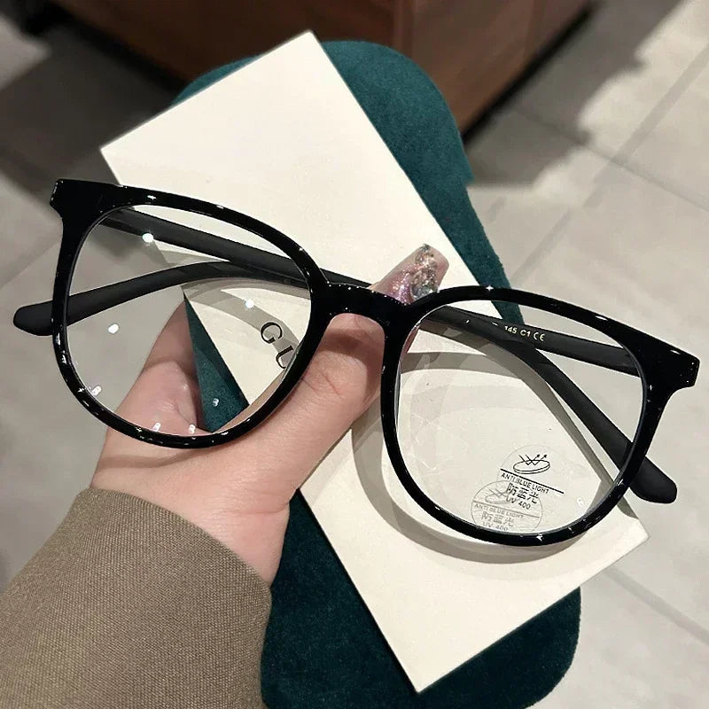 Ultralight Women Short-sighted Eyewear Unisex Round Myopia Glasses Blue Light Minus Diopter Eyeglasses Retro Clear Lens Glasses