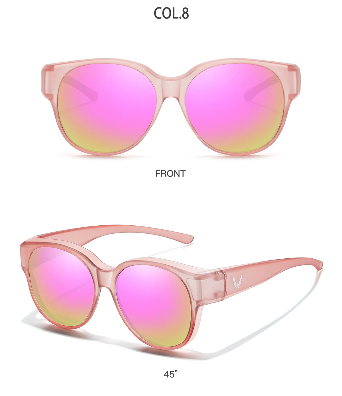 Men and Women's Fashion Round Over Sunglasses Daily Wear Cycling Shopping Fishing Running Glasses Unisex UV400 Eyewear