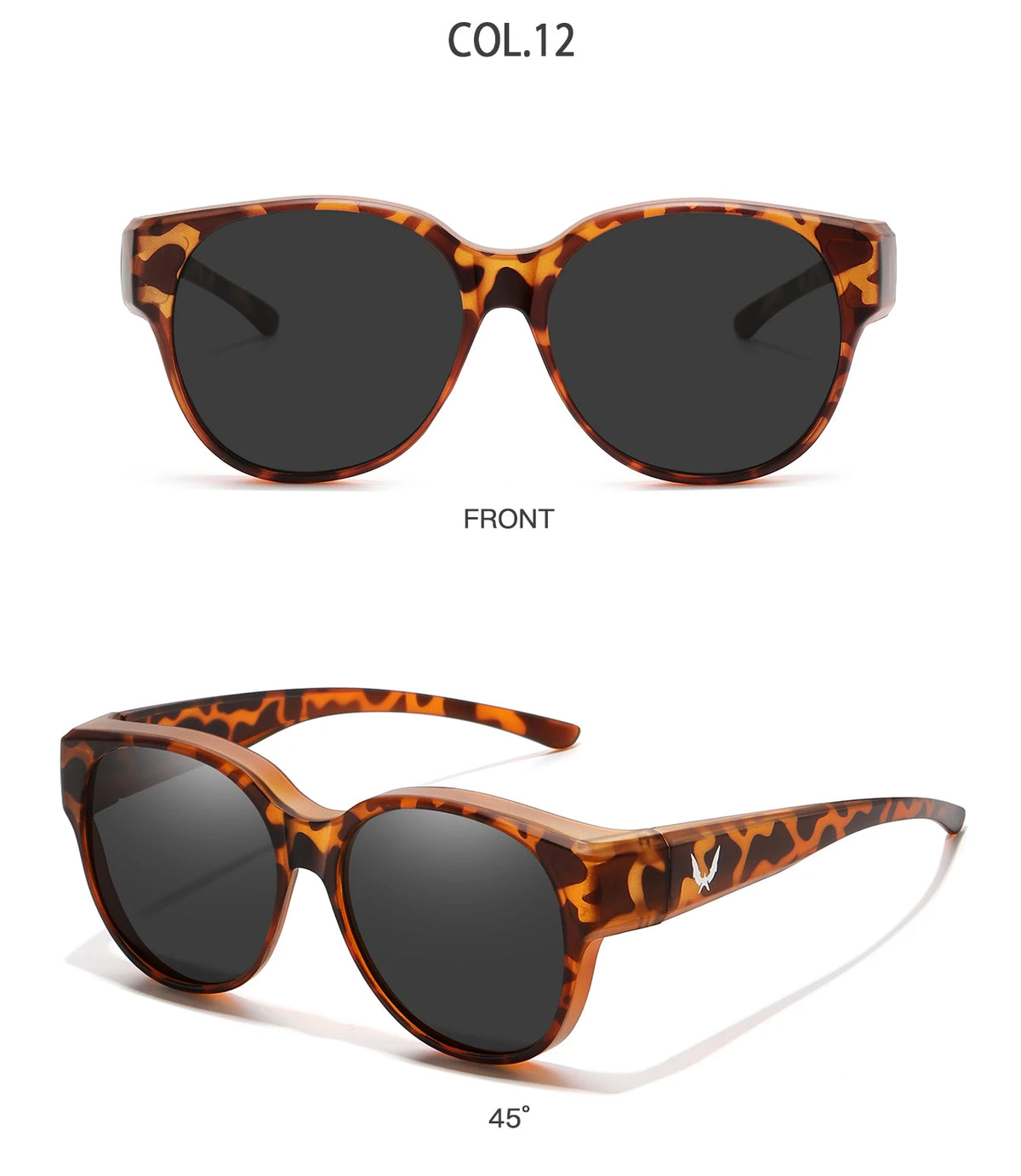 Men and Women's Fashion Round Over Sunglasses Daily Wear Cycling Shopping Fishing Running Glasses Unisex UV400 Eyewear