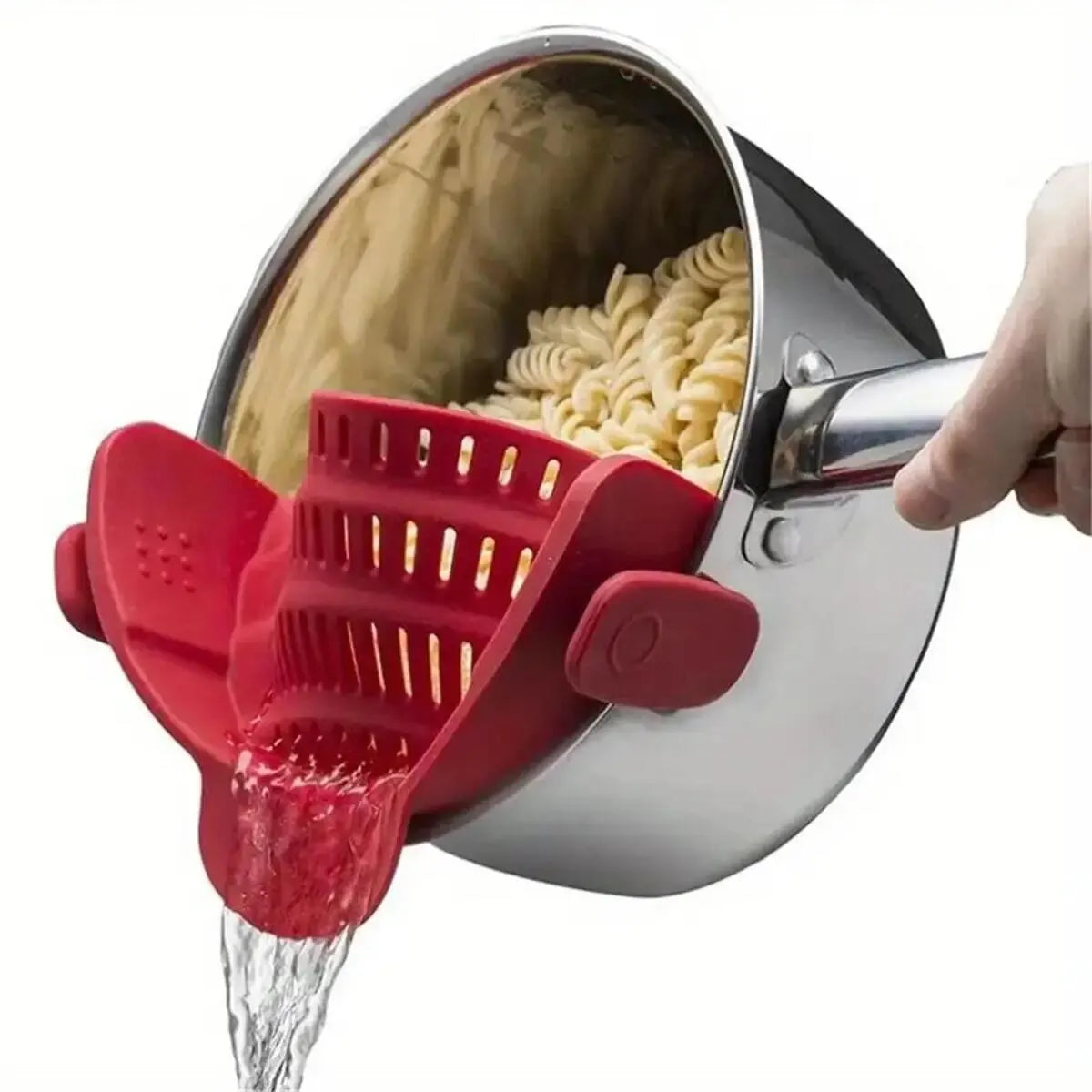 Passoire clip silicone ajustable pour casseroles et saladiers