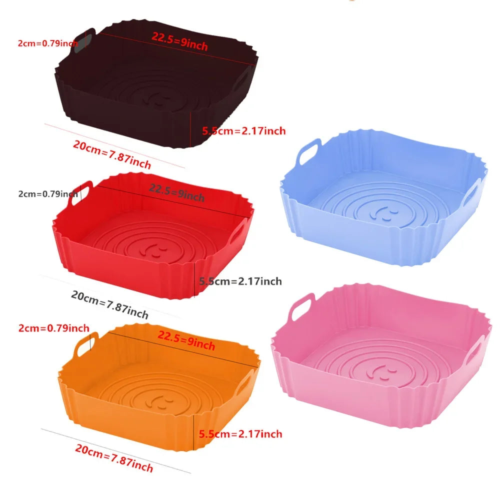 Plateau silicone réutilisable pour air fryer et four