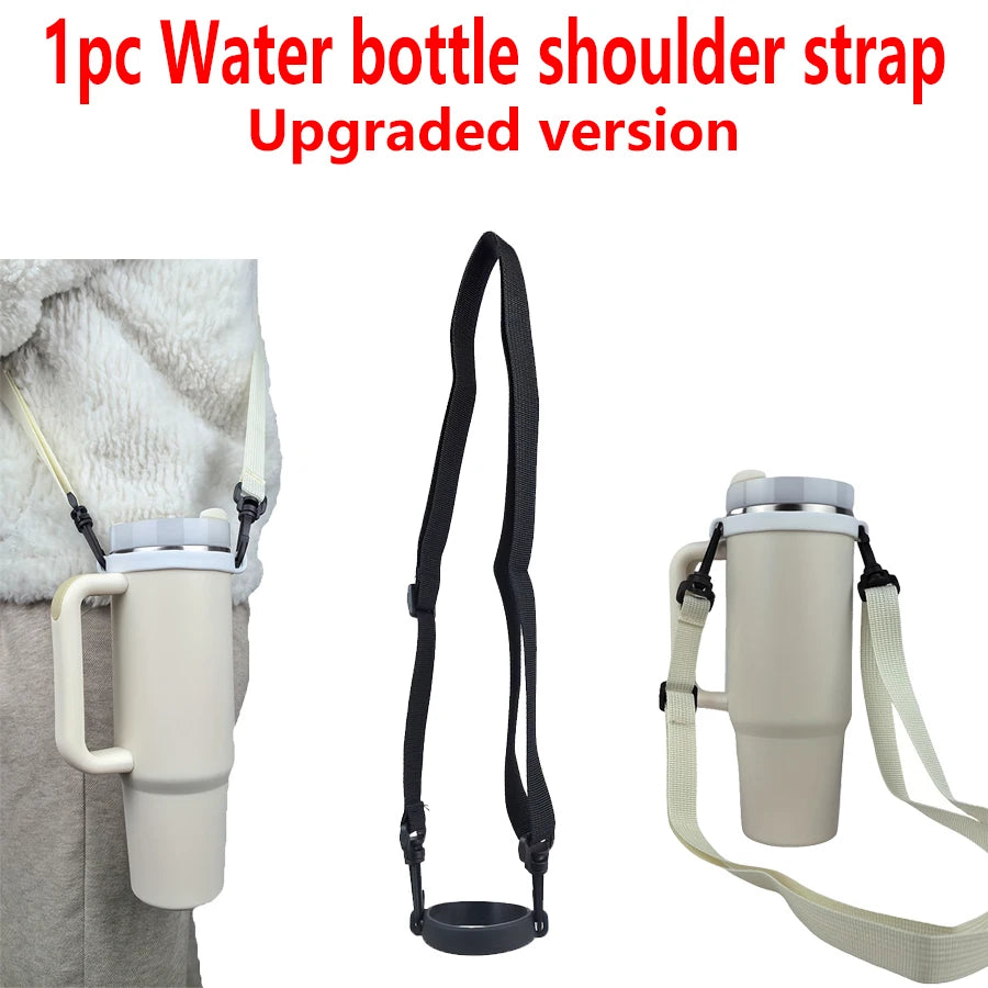 Bandoulière réglable en polyester haute qualité pour gourde, durable, compatible avec la plupart des bouteilles, idéale pour le voyage