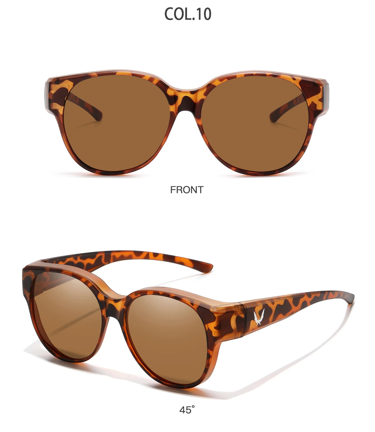 Men and Women's Fashion Round Over Sunglasses Daily Wear Cycling Shopping Fishing Running Glasses Unisex UV400 Eyewear