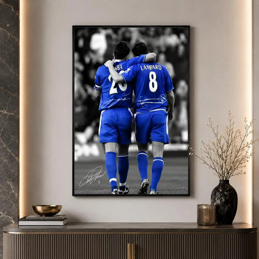 S-occer Sport Player Portrait Poster High-Definition Waterproof Eco-Friendly Non-fading For Kitchen Bathroom Wall Bedroom Decor