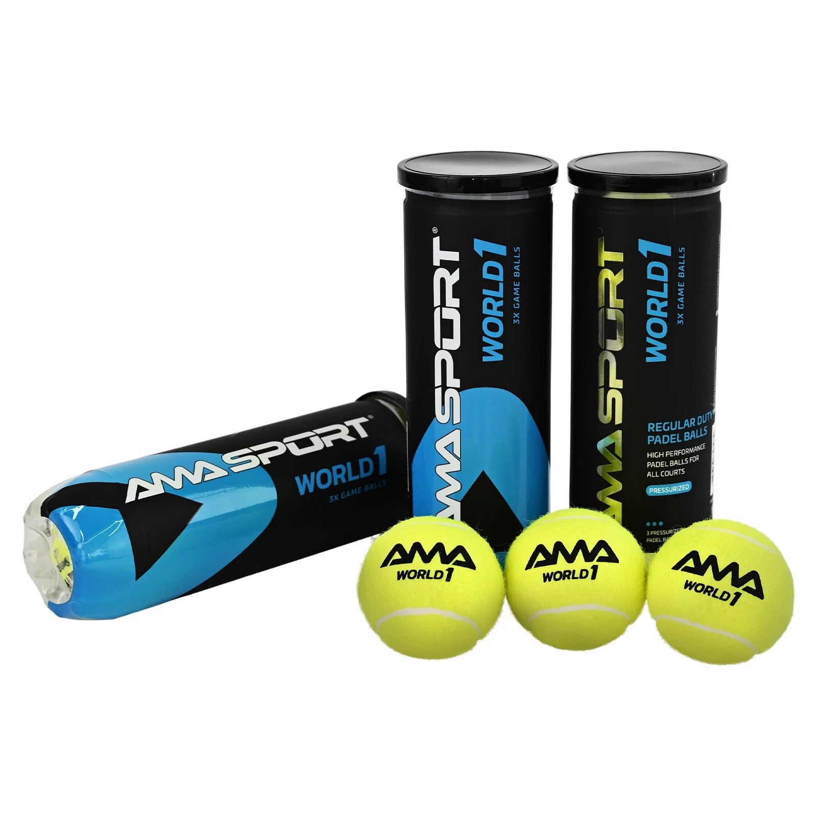 AMASPORT Professional Tennis  Padel Paddle Training Ball 3Pcs Match Balls High Elasticity Resistant Durable Excesice