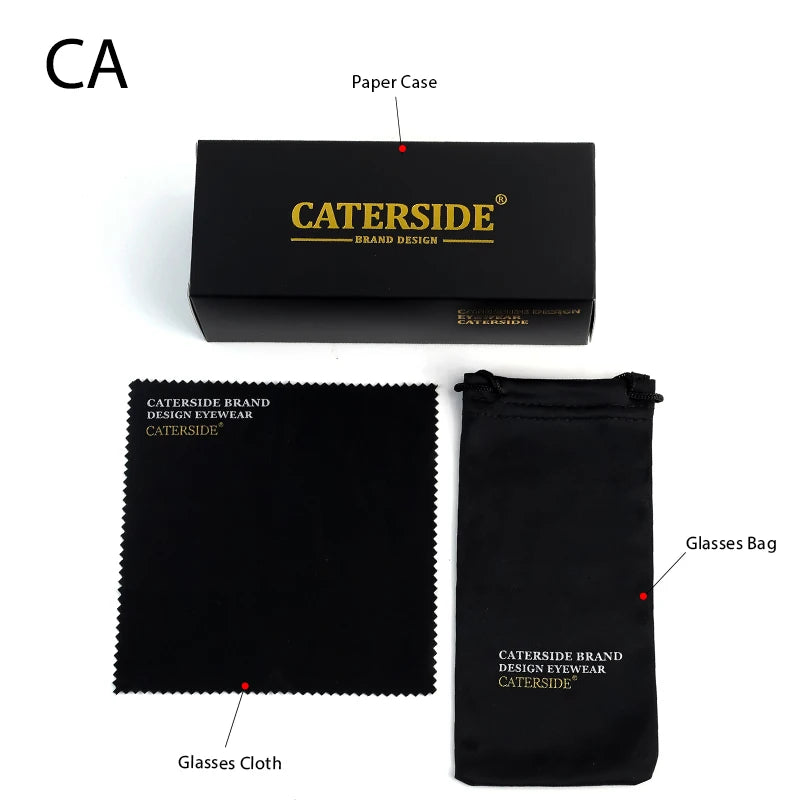 CATERSIDE Round Polarized Sunglasses Men Vintage TR90 Frame High-Quality Sun Glasses for Women Driving Fishing Eyewear UV400
