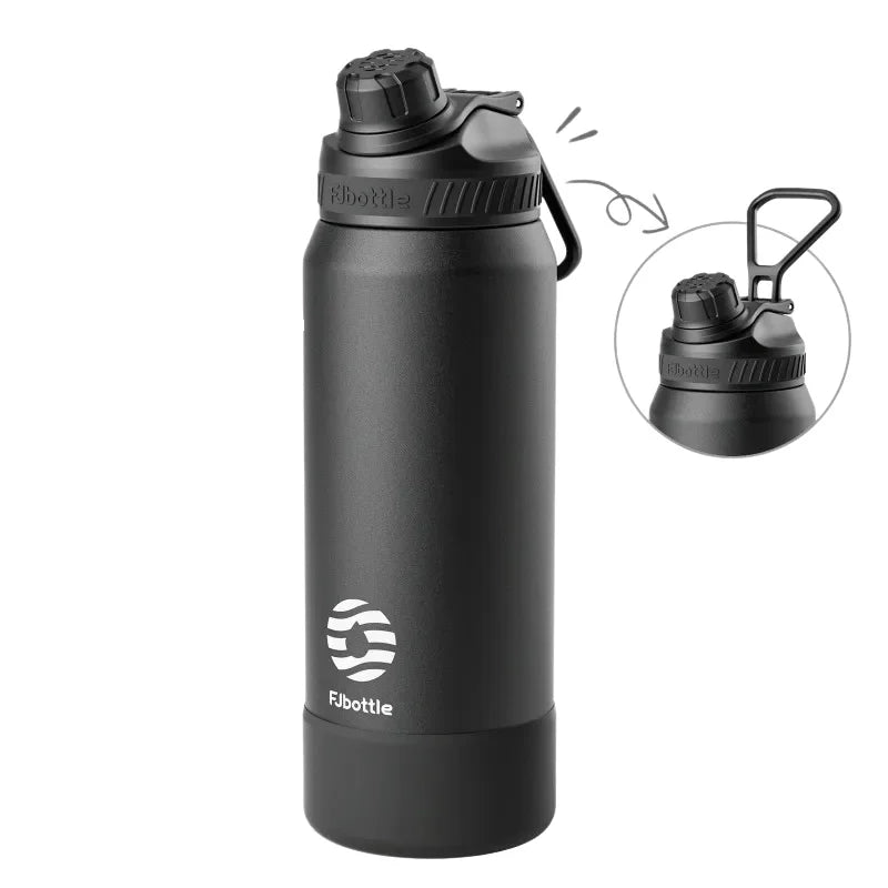 Fjbottle Gobelet thermos en acier inoxydable, gourde isotherme portable pour garder au frais en extérieur