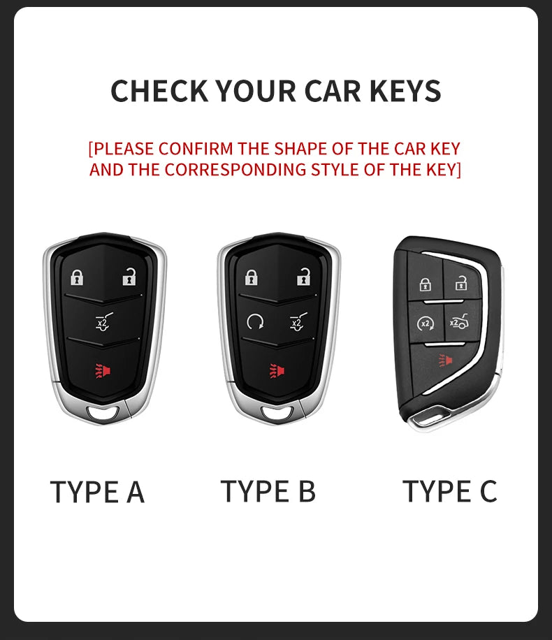 Suede Car Key Case Cover For Cadillac CT4 CT5 ATS CT6 CTS DTS XT5 Escalade ESV SRX STS XT4 Car Key Protective Shell Accessories