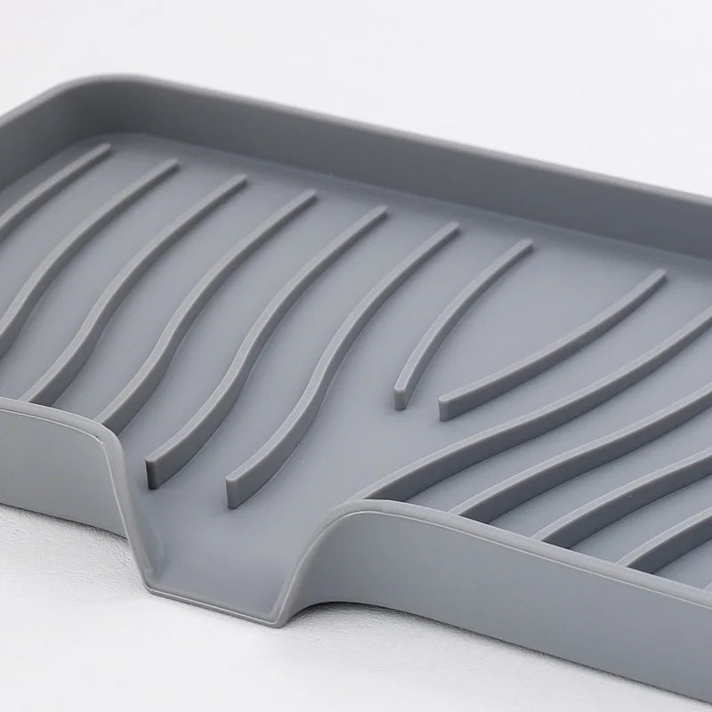1-Pack Silicone Drain Soap Box Kitchen Bathroom Anti-slip Sink Tray Creative Washing Table Soap Tray Free Punch Drain Rack