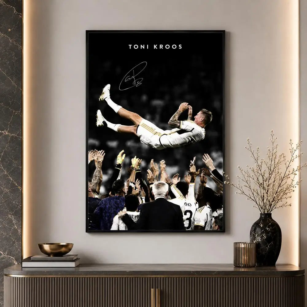 S-occer Sport Player Portrait Poster High-Definition Waterproof Eco-Friendly Non-fading For Kitchen Bathroom Wall Bedroom Decor