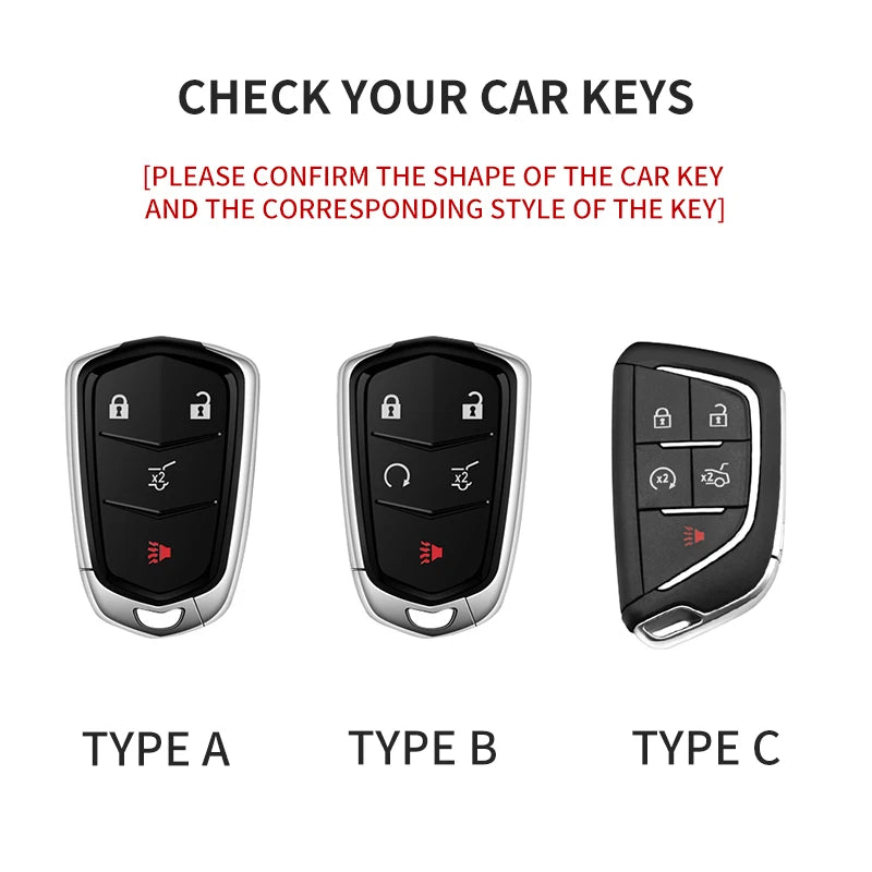 Suede Car Key Case Cover For Cadillac CT4 CT5 ATS CT6 CTS DTS XT5 Escalade ESV SRX STS XT4 Car Key Protective Shell Accessories