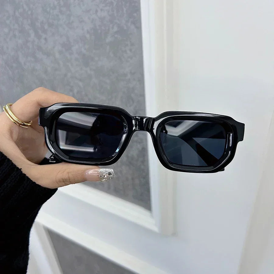 Luxurious Rectangle Sunglasses Women Men Fashion Brand Designer Casual Sun Glasses Female Male Plastic Outdoor Eyewear