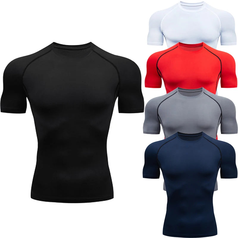 Sport T Shirt Men Quick Dry Short Sleeve Sport Tee Tops Gym Fitness Compression Shirt Training Running T-Shirt Men