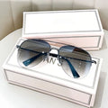 Men's Big Frame Pilot Sunglasses Fashion Gradient Lens Anti-reflective UV400 Sun Glasses Homme Lunette De Soleil (No Box)