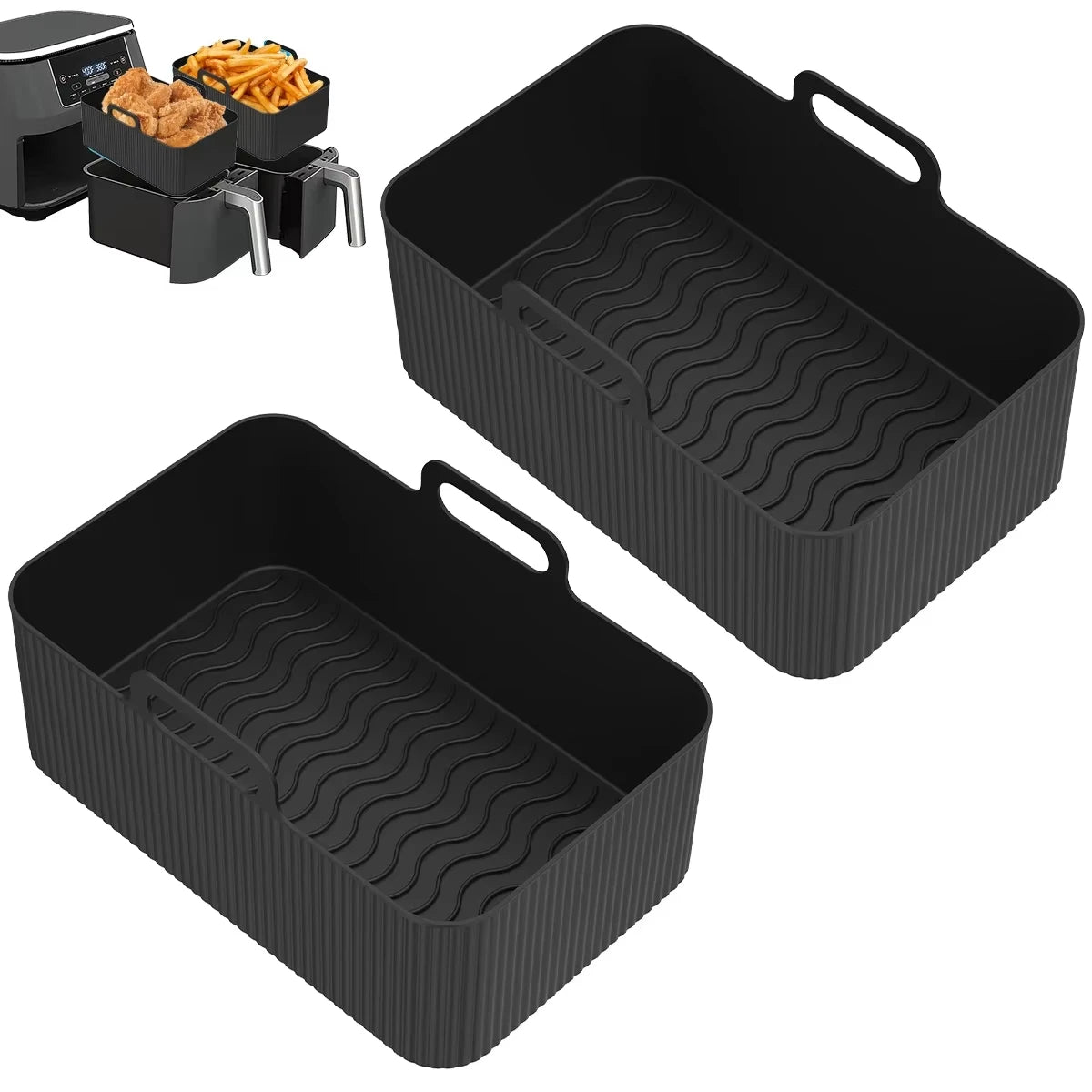 Moule silicone pour air fryer — lot de 2