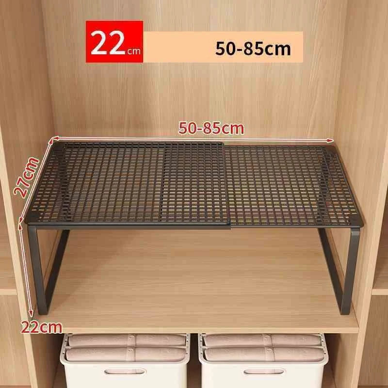 Stackable Telescopic Closet Shelf Retractable Expandable Wardrobe Divider Board  Adjustable Layered Partition Cabinet Organizer