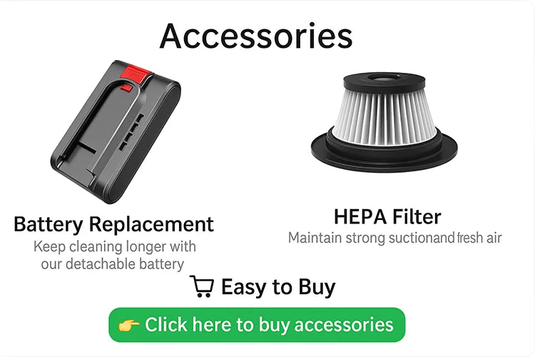 2025 MPQU V18 50kPa 550W Wireless Vacuum Cleaner Touch Control Screen Removable Battery 3 Power Mode Rechargeable Vacuum Cleaner
