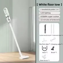 Multifunction Home-appliance 6500Pa Cleaning Machine Powerful Wireless Car Vacuum Cleaner Metal Strainer Portable Handheld