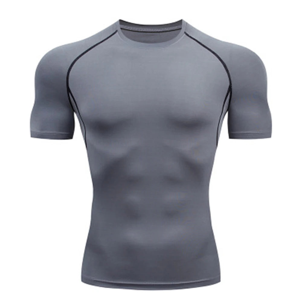 Sport T Shirt Men Quick Dry Short Sleeve Sport Tee Tops Gym Fitness Compression Shirt Training Running T-Shirt Men