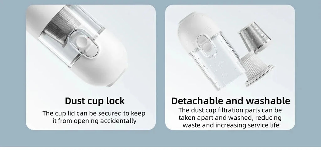 Original NEW MIJIA Portable Handheld Vacuum Cleaner For Home Car Mini Wireless Dust Catcher Collector 13000PA Cyclone Suction CN
