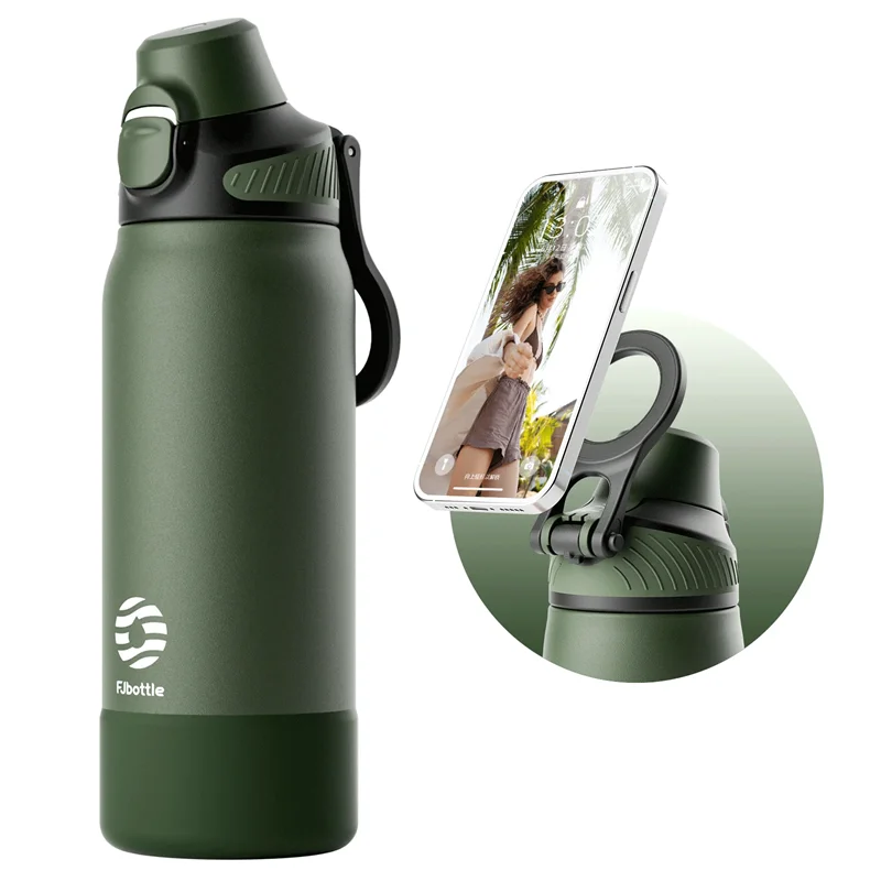 Fjbottle 600/1000ML Thermos Water bottle Magnetic Vacuum Tumbler Leakproof Outdoor Sports/Camping Insulated Cup Keep Warm Cold