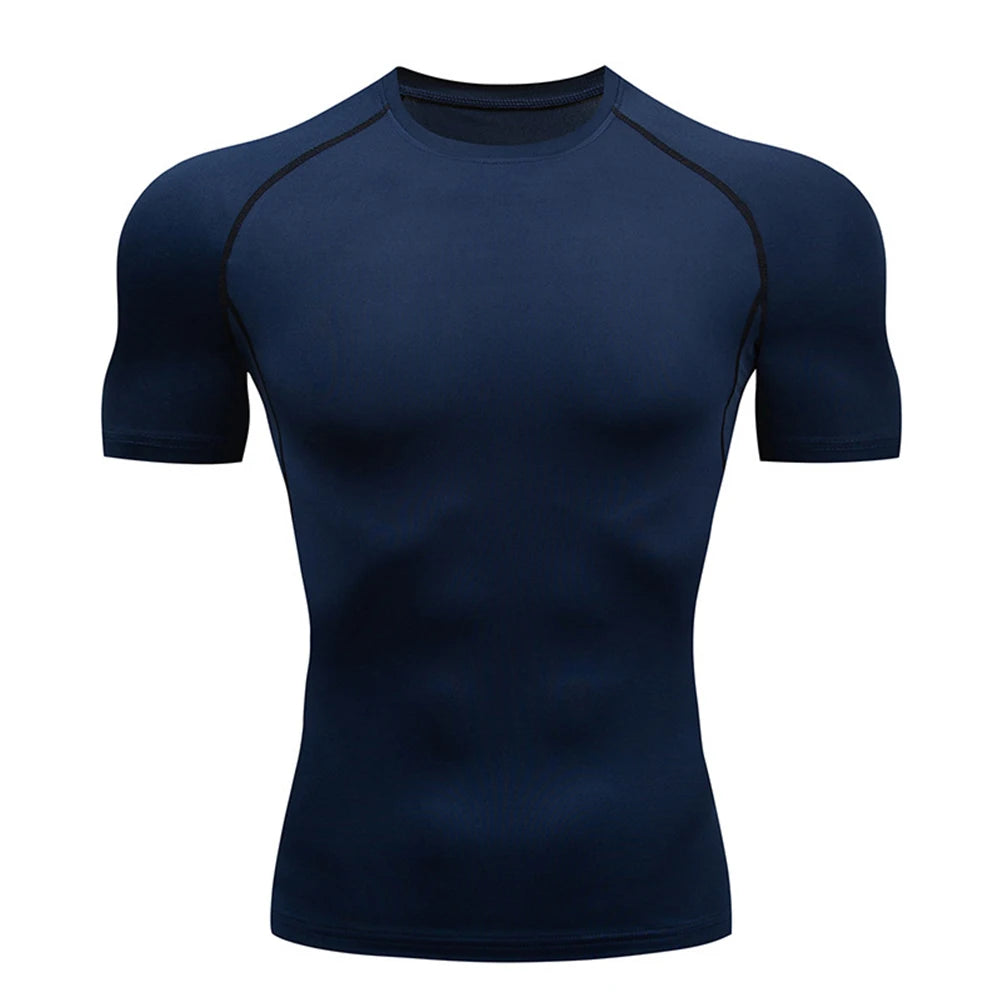 Sport T Shirt Men Quick Dry Short Sleeve Sport Tee Tops Gym Fitness Compression Shirt Training Running T-Shirt Men