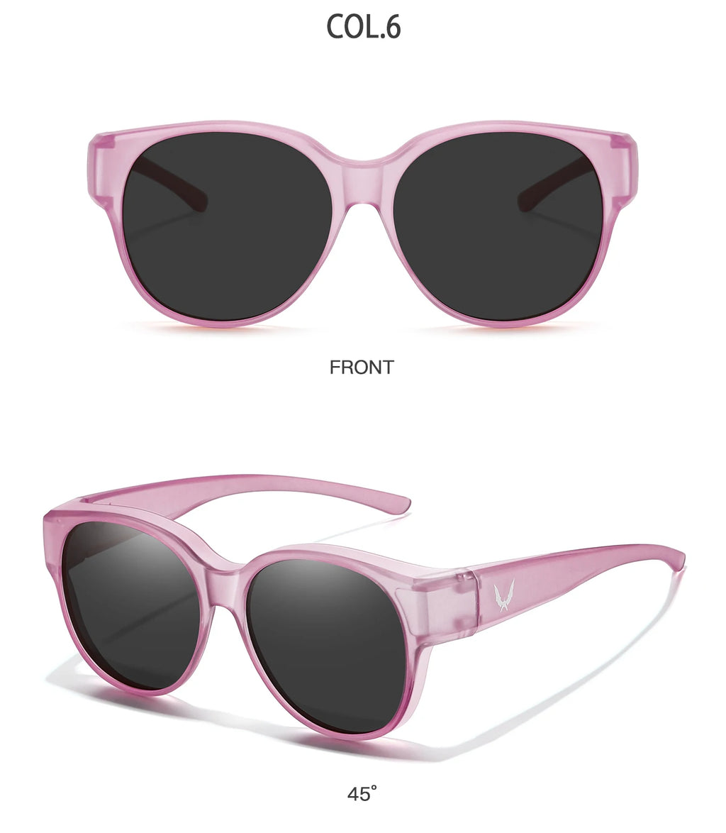 Men and Women's Fashion Round Over Sunglasses Daily Wear Cycling Shopping Fishing Running Glasses Unisex UV400 Eyewear