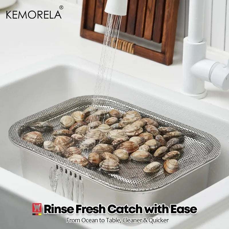 Bassine de vaisselle portable 10L en acier inoxydable, bac de lavage multifonction pour cuisine et légumes