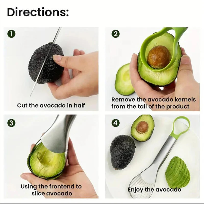 Coupe-avocat 2-en-1 en inox