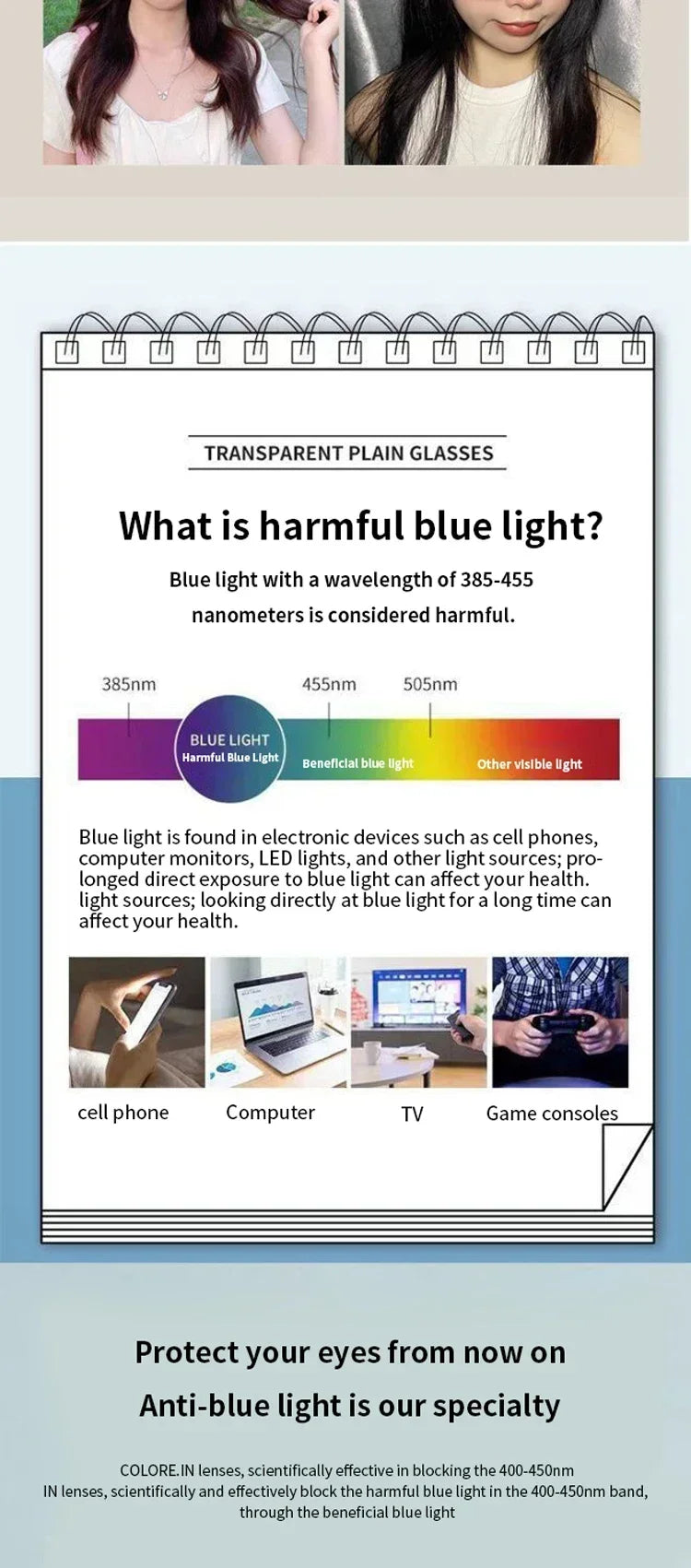 Ultralight Women Short-sighted Eyewear Unisex Round Myopia Glasses Blue Light Minus Diopter Eyeglasses Retro Clear Lens Glasses