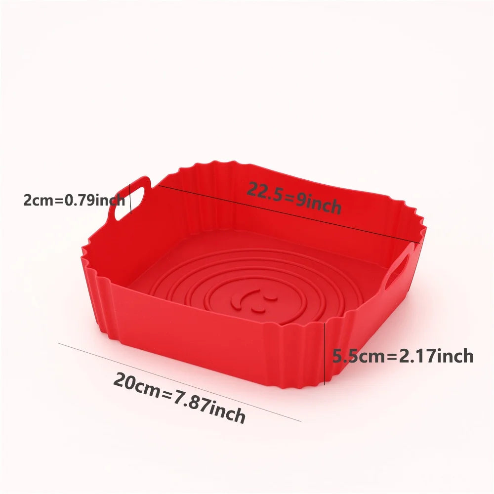 Plateau silicone réutilisable pour air fryer et four