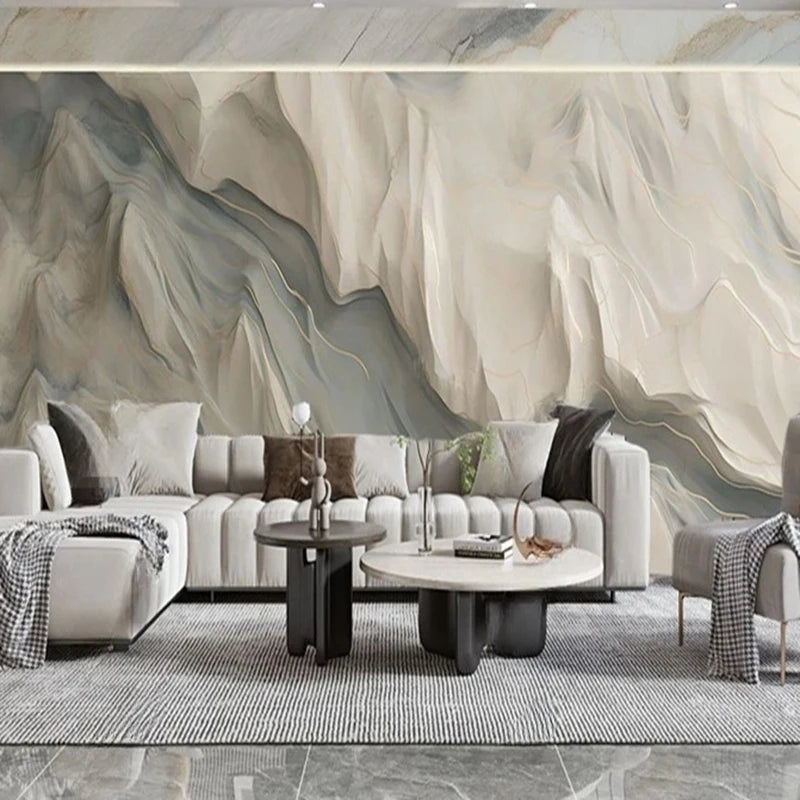 Custom Modern Abstract Line Art 3D Geometric Mural Wallpaper Wall Coverings for Living Room TV Sofa Feature Wall Interior Decor
