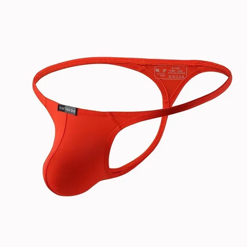 Men Thongs and G Strings Underwear Gay Low Rise Solid Briefs Hipster Jockstrap Lingerie Tanga Hombre Sexy Breathable Thong