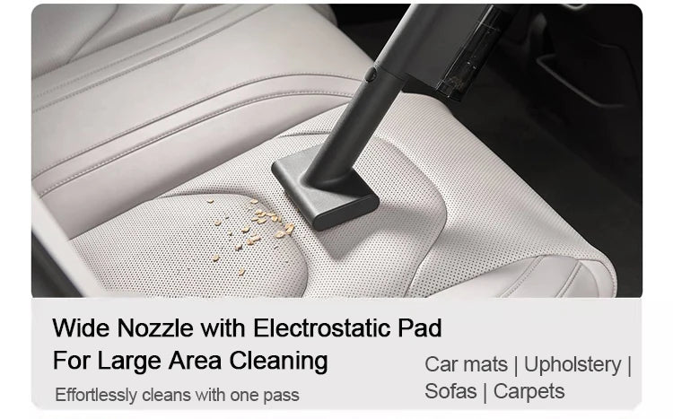MIJIA Car Vacuum Cleaner 21kPa Suction,Type-C Fast Charg,150mL Dust Cup,For Home Wireless Vacuum Cleaners,2400mAh Battery