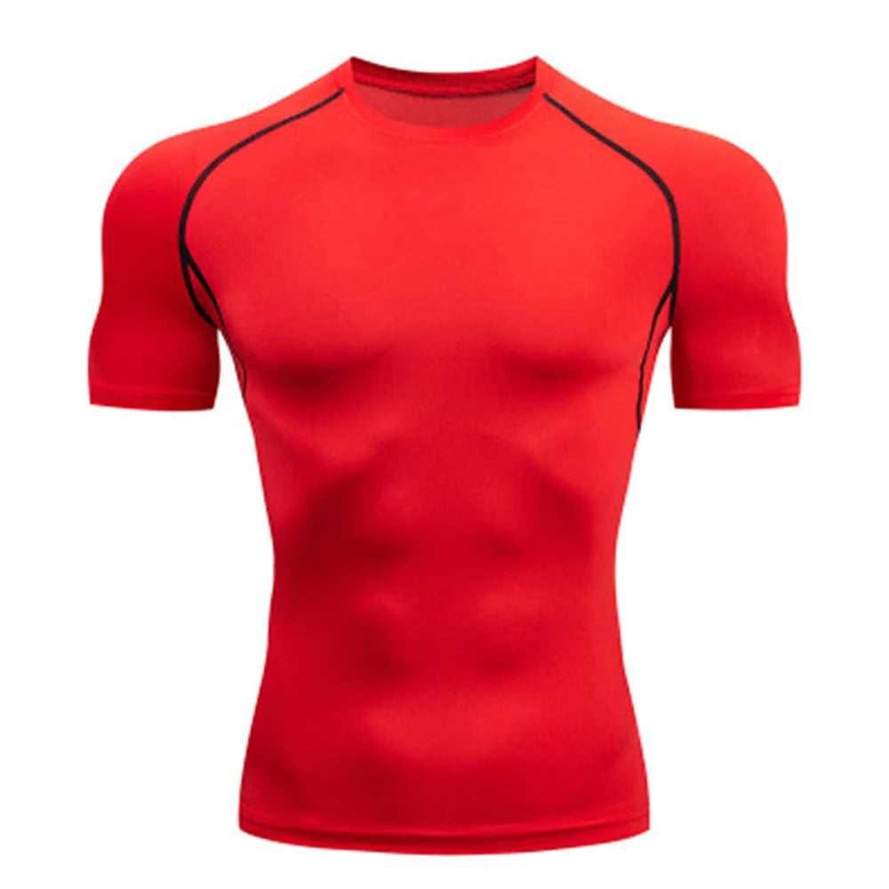Sport T Shirt Men Quick Dry Short Sleeve Sport Tee Tops Gym Fitness Compression Shirt Training Running T-Shirt Men
