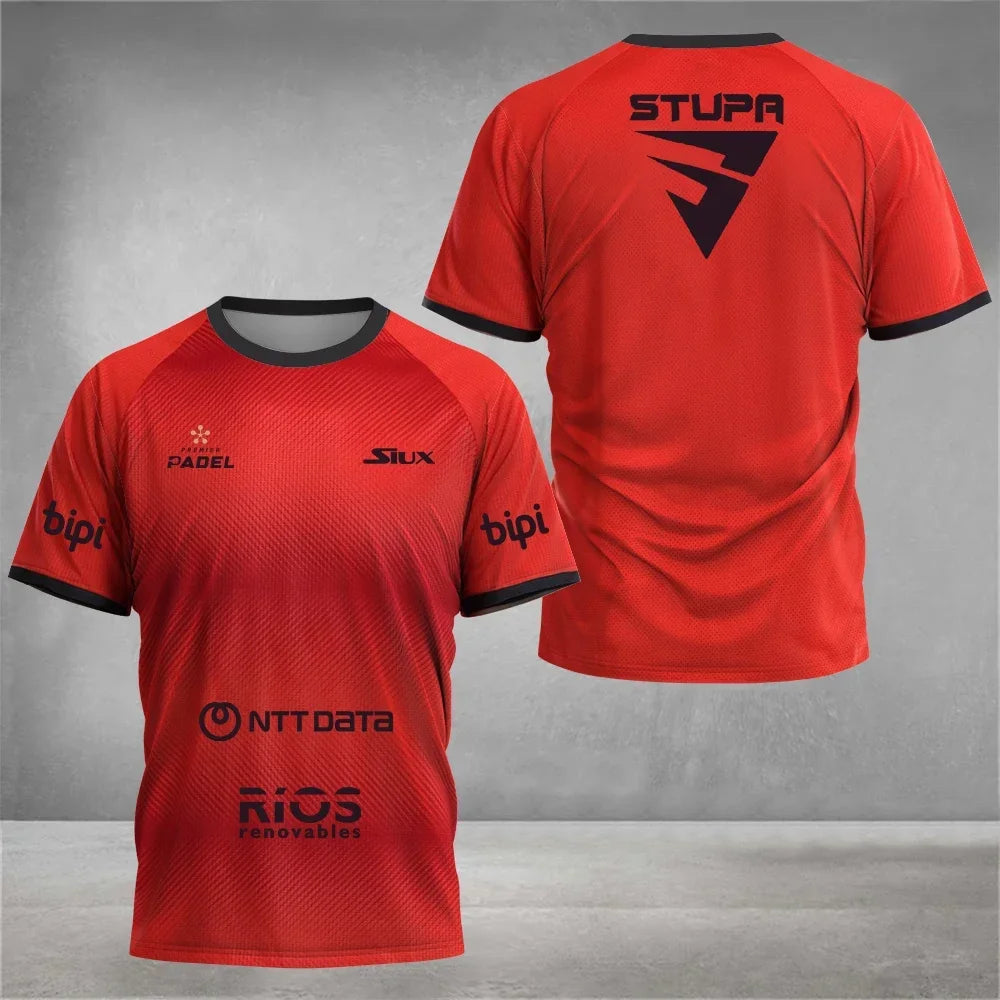 PADEL Wear - Men's Padel Sports T-Shirt, Short-Sleeve Quick-Dry Breathable T-Shirt, Fitness Series, Summer
