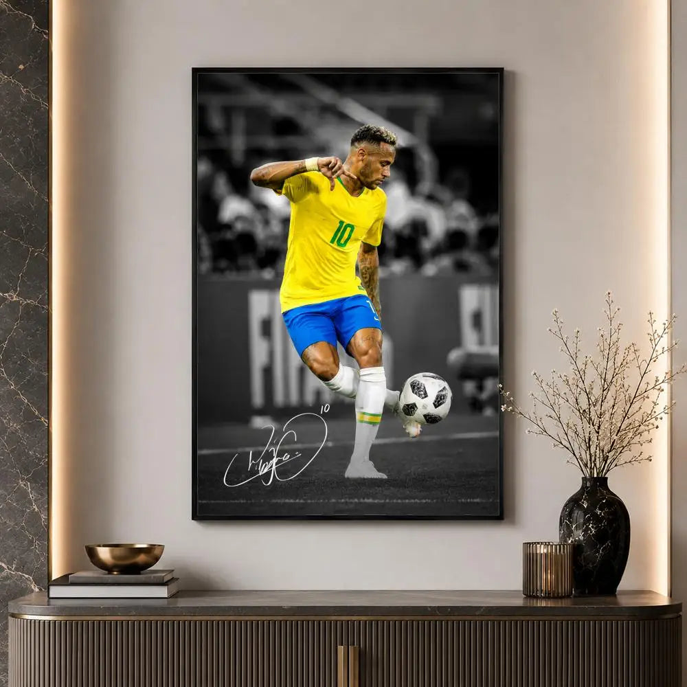 S-occer Sport Player Portrait Poster High-Definition Waterproof Eco-Friendly Non-fading For Kitchen Bathroom Wall Bedroom Decor